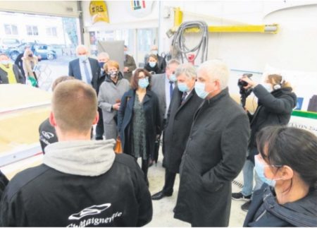 Hervé Morin en visite au CFA automobile
