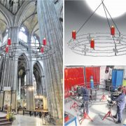 Les Bac Pro OBM fabriquent une couronne de L'avent pour la Cathédrale de Rouen