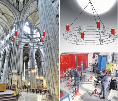 Les Bac Pro OBM fabriquent une couronne de L’avent pour la Cathédrale de Rouen